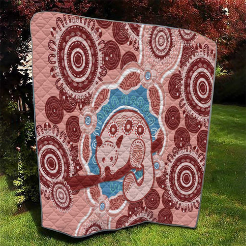 Blush Pink Australia Possum Quilt Indigenous Art