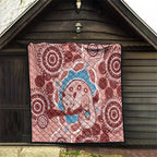Blush Pink Australia Possum Quilt Indigenous Art