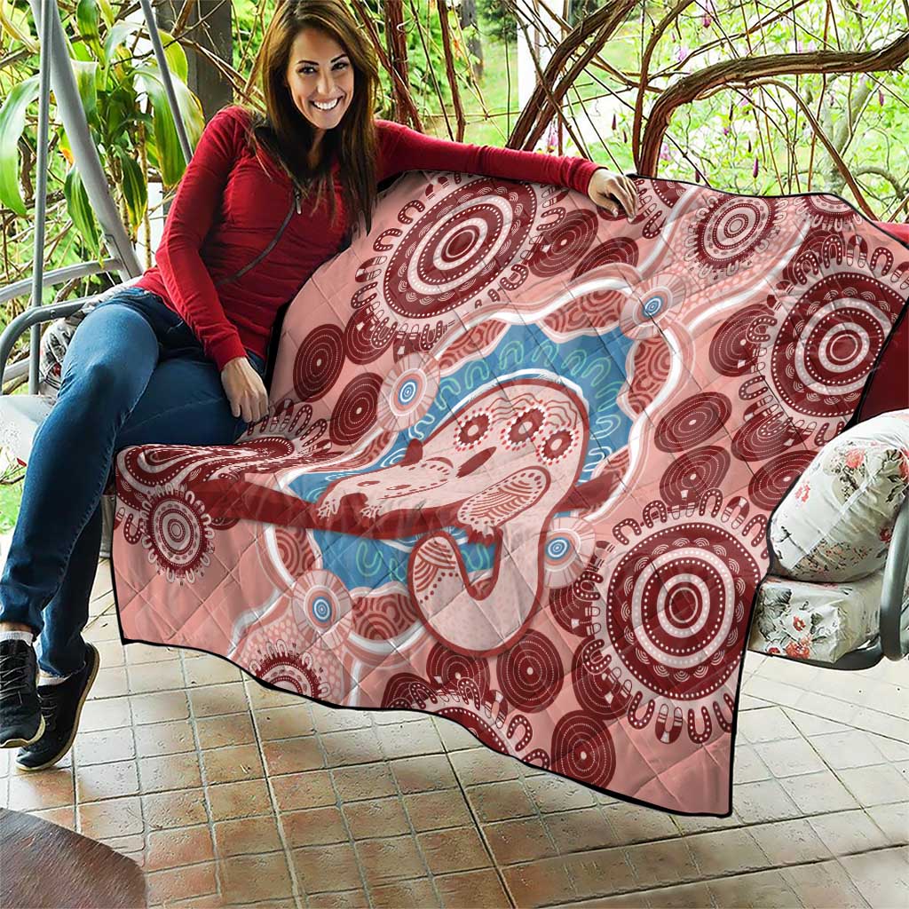 Blush Pink Australia Possum Quilt Indigenous Art