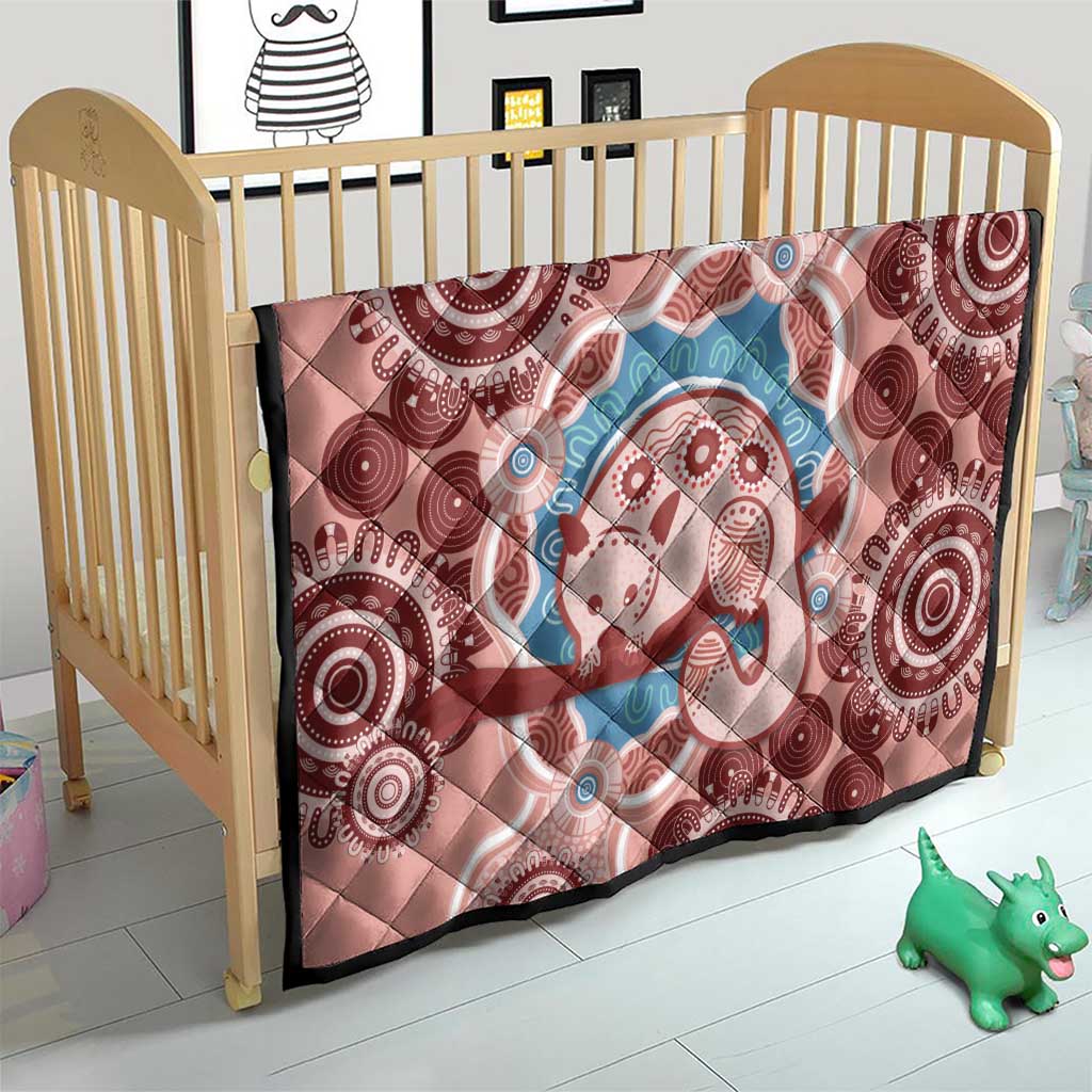 Blush Pink Australia Possum Quilt Indigenous Art