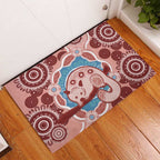 Blush Pink Australia Possum Rubber Doormat Indigenous Art