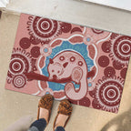 Blush Pink Australia Possum Rubber Doormat Indigenous Art