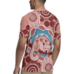 Blush Pink Australia Possum Rugby Jersey Indigenous Art