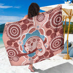 Blush Pink Australia Possum Sarong Indigenous Art
