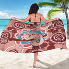 Blush Pink Australia Possum Sarong Indigenous Art
