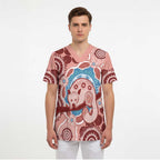 Blush Pink Australia Possum Scrub Top Indigenous Art - Aussie Hoodie