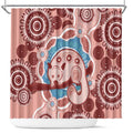 Blush Pink Australia Possum Shower Curtain Indigenous Art