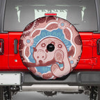 Blush Pink Australia Possum Spare Tire Cover Indigenous Art