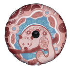 Blush Pink Australia Possum Spare Tire Cover Indigenous Art
