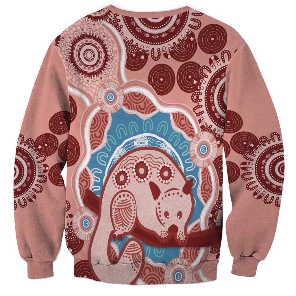 Blush Pink Australia Possum Sweatshirt Indigenous Art
