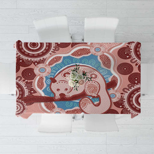 Blush Pink Australia Possum Tablecloth Indigenous Art
