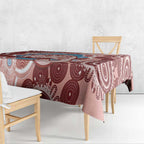 Blush Pink Australia Possum Tablecloth Indigenous Art