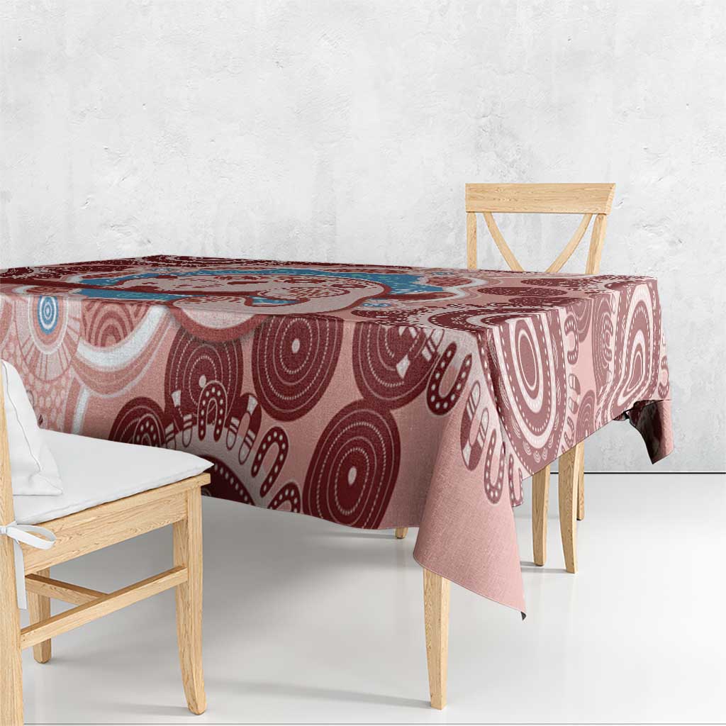 Blush Pink Australia Possum Tablecloth Indigenous Art