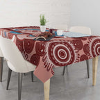 Blush Pink Australia Possum Tablecloth Indigenous Art