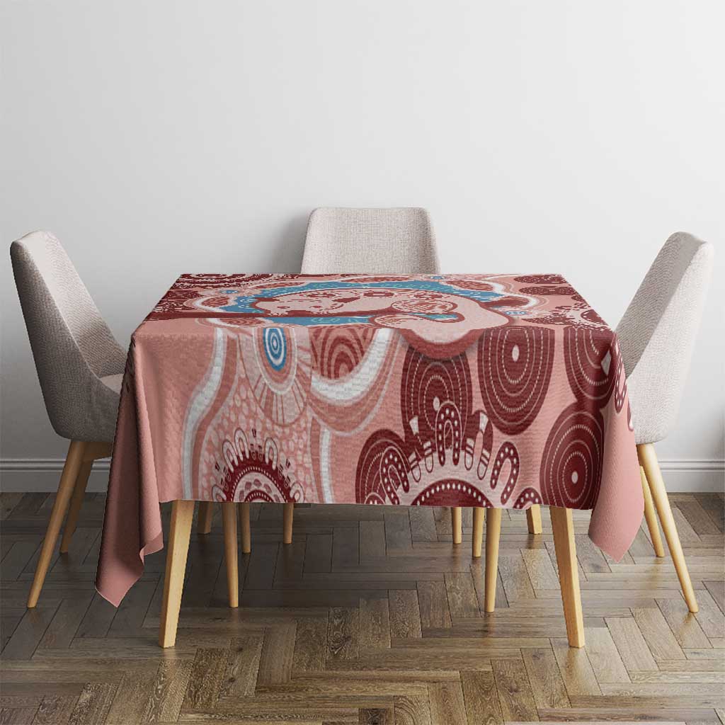 Blush Pink Australia Possum Tablecloth Indigenous Art