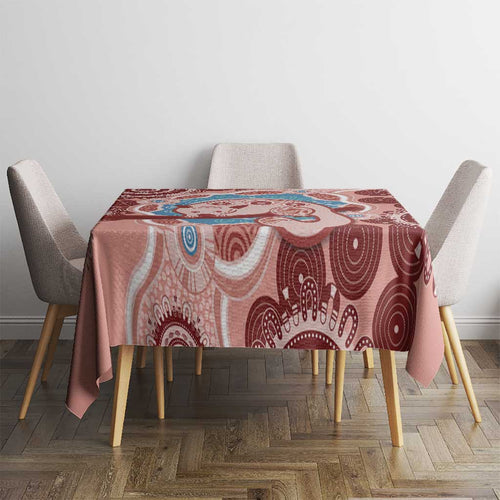 Blush Pink Australia Possum Tablecloth Indigenous Art