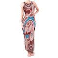 Blush Pink Australia Possum Tank Maxi Dress Indigenous Art