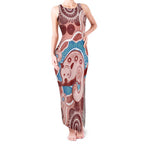 Blush Pink Australia Possum Tank Maxi Dress Indigenous Art