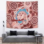 Blush Pink Australia Possum Tapestry Indigenous Art