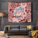Blush Pink Australia Possum Tapestry Indigenous Art