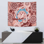 Blush Pink Australia Possum Tapestry Indigenous Art