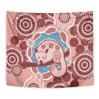 Blush Pink Australia Possum Tapestry Indigenous Art