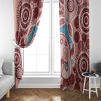 Blush Pink Australia Possum Window Curtain Indigenous Art
