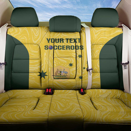 Custom Australia Socceroos Back Car Seat Cover Go Aussie Marble Pattern Sporty Style