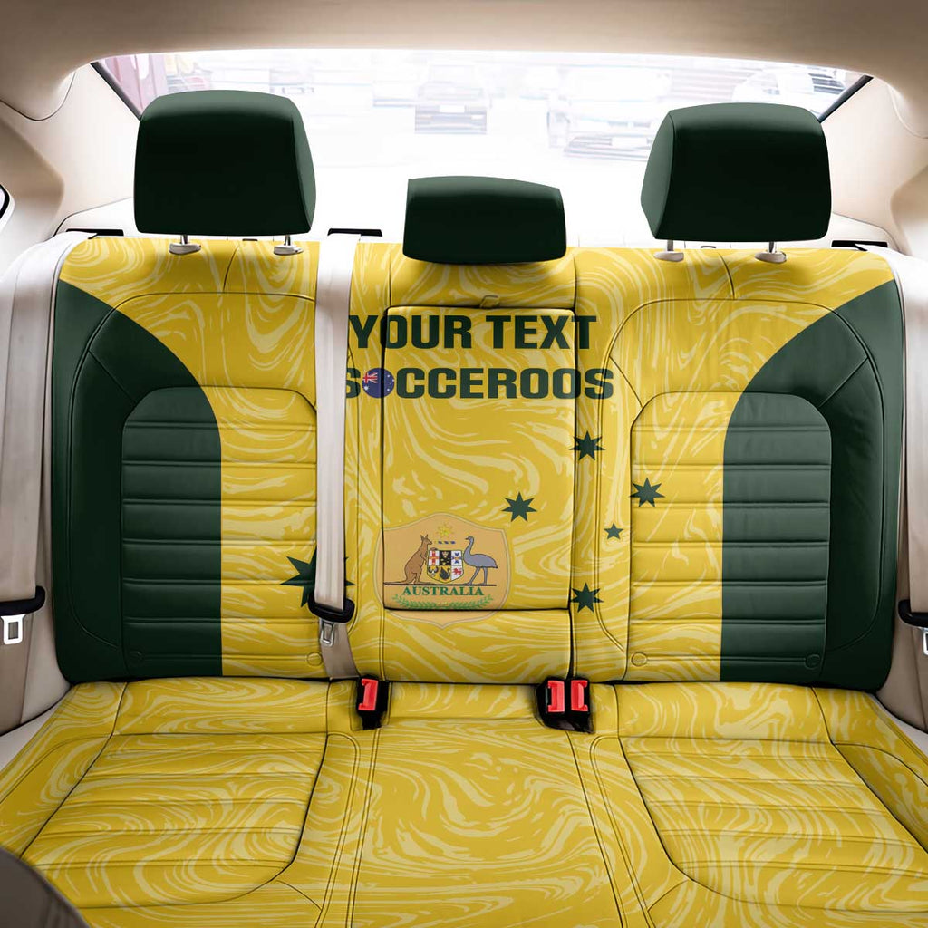 Custom Australia Socceroos Back Car Seat Cover Go Aussie Marble Pattern Sporty Style