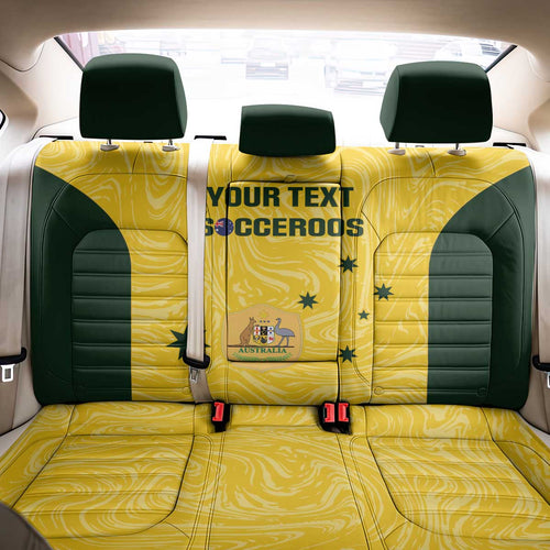 Custom Australia Socceroos Back Car Seat Cover Go Aussie Marble Pattern Sporty Style