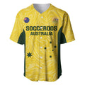 Custom Australia Socceroos Baseball Jersey Go Aussie Marble Pattern Sporty Style