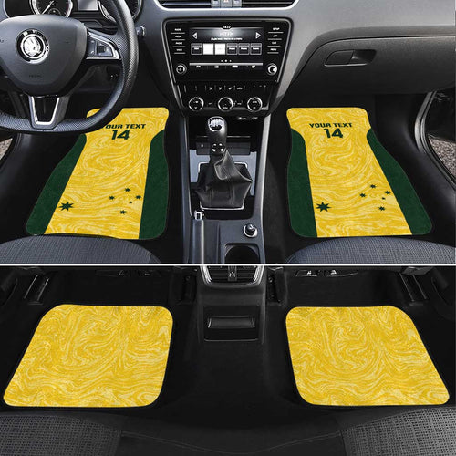 Custom Australia Socceroos Car Mats Go Aussie Marble Pattern Sporty Style