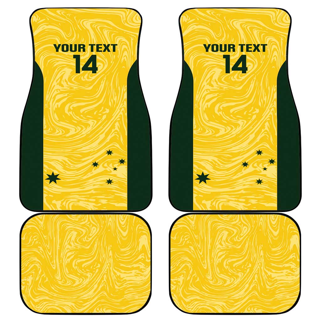 Custom Australia Socceroos Car Mats Go Aussie Marble Pattern Sporty Style