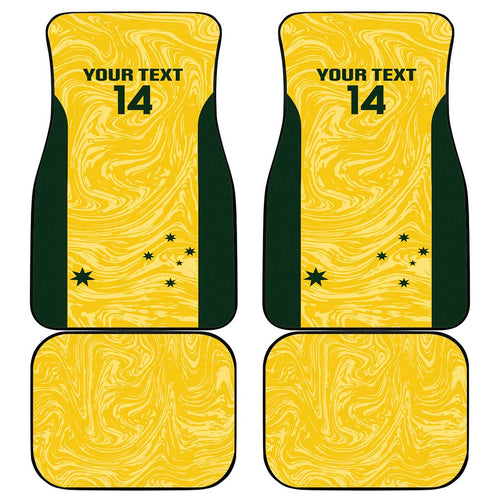 Custom Australia Socceroos Car Mats Go Aussie Marble Pattern Sporty Style