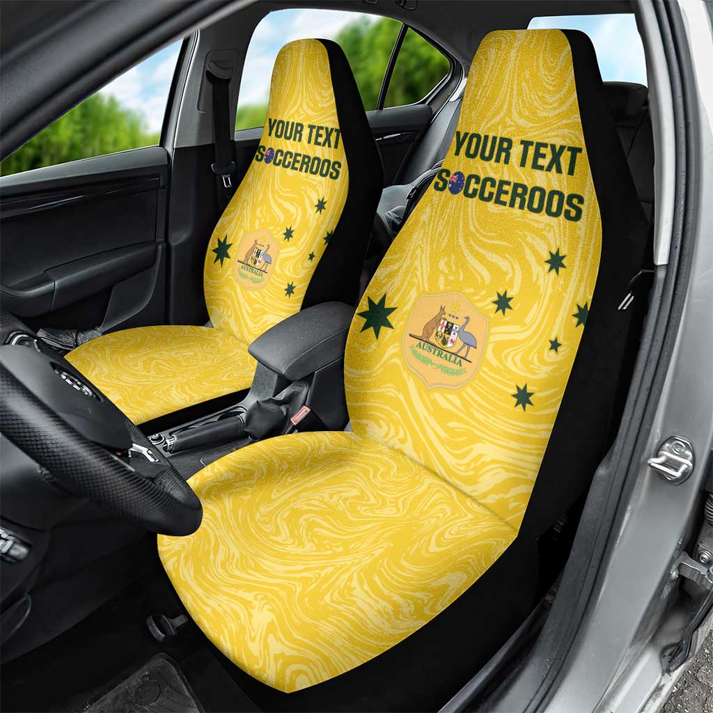 Custom Australia Socceroos Car Seat Cover Go Aussie Marble Pattern Sporty Style