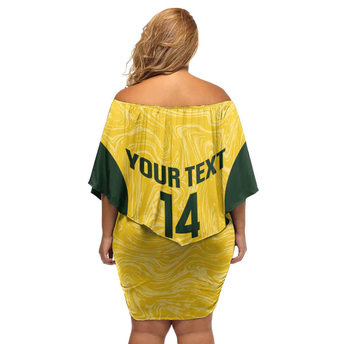 Custom Australia Socceroos Family Matching Off Shoulder Short Dress and Hawaiian Shirt Go Aussie Marble Pattern Sporty Style