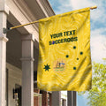 Custom Australia Socceroos Garden Flag Go Aussie Marble Pattern Sporty Style