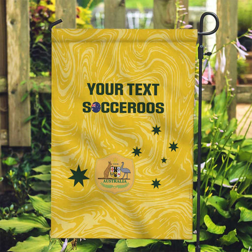 Custom Australia Socceroos Garden Flag Go Aussie Marble Pattern Sporty Style