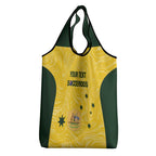Custom Australia Socceroos Grocery Bag Go Aussie Marble Pattern Sporty Style