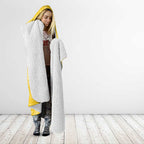 Custom Australia Socceroos Hooded Blanket Go Aussie Marble Pattern Sporty Style