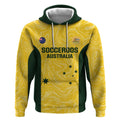Custom Australia Socceroos Hoodie Go Aussie Marble Pattern Sporty Style