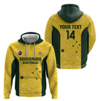 Custom Australia Socceroos Hoodie Go Aussie Marble Pattern Sporty Style