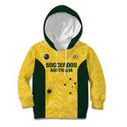 Custom Australia Socceroos Kid Hoodie Go Aussie Marble Pattern Sporty Style