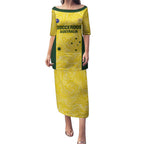 Custom Australia Socceroos Puletasi Go Aussie Marble Pattern Sporty Style