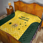 Custom Australia Socceroos Quilt Go Aussie Marble Pattern Sporty Style