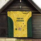Custom Australia Socceroos Quilt Go Aussie Marble Pattern Sporty Style