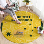 Custom Australia Socceroos Round Carpet Go Aussie Marble Pattern Sporty Style