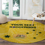 Custom Australia Socceroos Round Carpet Go Aussie Marble Pattern Sporty Style