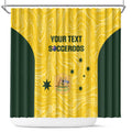 Custom Australia Socceroos Shower Curtain Go Aussie Marble Pattern Sporty Style