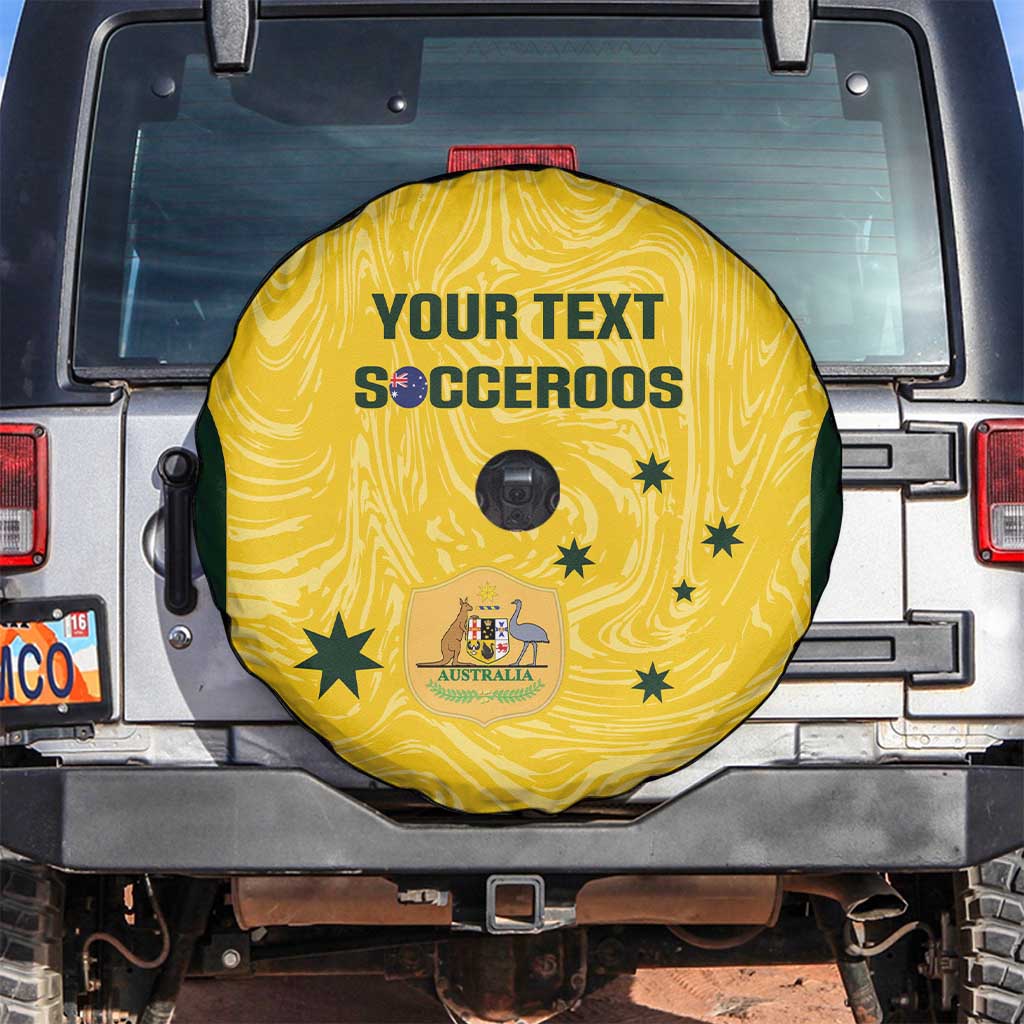 Custom Australia Socceroos Spare Tire Cover Go Aussie Marble Pattern Sporty Style